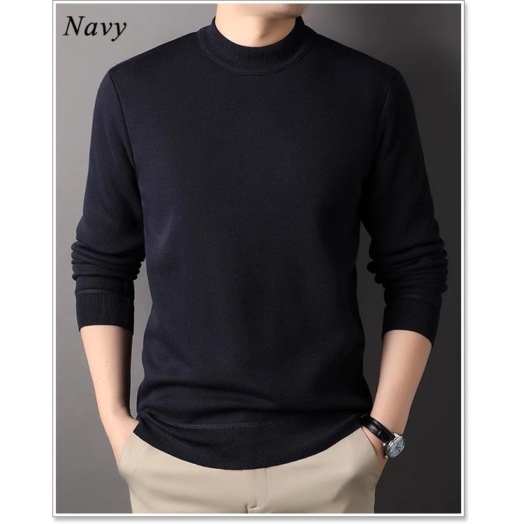 sweet bell 【特価】セーター メンズ ニット ハイネック 高品質 裏起毛 厚手 暖かい おしゃれ 秋 冬 裏ボア ゴルフ 大きいサイズも充実 40代 50代 60代にも好評 セーター - 画像 (6)