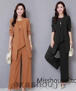 【特価】レディースセットアップセレモニースーツ卒業式服母卒園式服装ママ入学式パンツスーツスーツジャケット3点セット通勤OL40代大きいサイズ春と秋