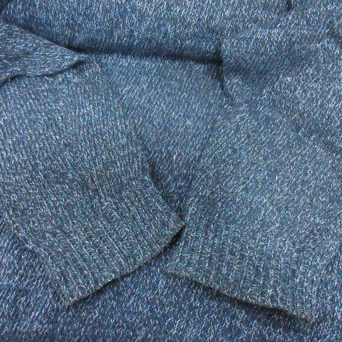 グリーンレーベルリラクシング ユナイテッドアローズ ニット セーター Vネック 麻混 リネン混 長袖 L 紺 ネイビー メンズ - 画像 (5)