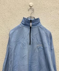 Tommy Bahama ロゴ ニット セーター トレーナー M ライトブルー トミーバハマ ハーフジップ 古着卸 アメリカ仕入 a605-8407