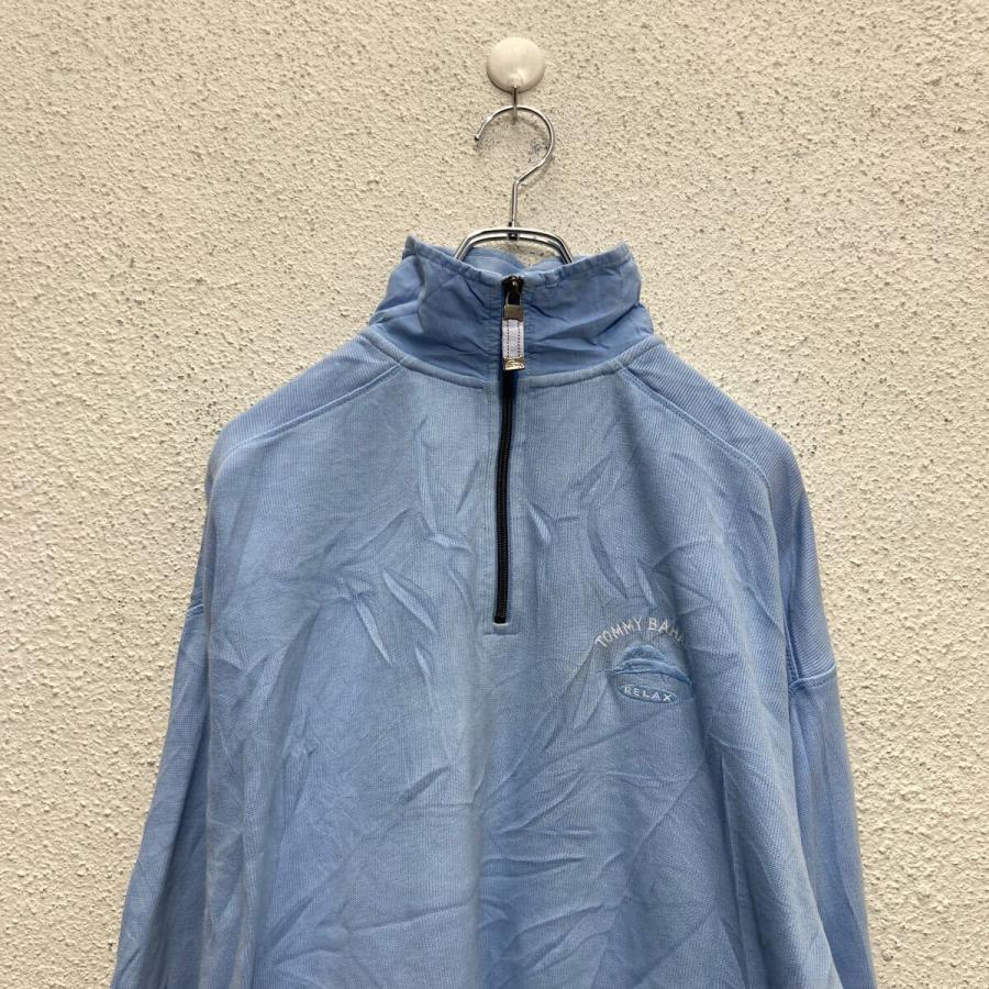 Tommy Bahama ロゴ ニット セーター トレーナー M ライトブルー トミーバハマ ハーフジップ 古着卸 アメリカ仕入 a605-8407