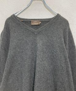 RODD&GUNN ウール カシミア混紡 ニット セーター M ダークグレー Ｖネック 古着卸 アメリカ仕入 a611-7627