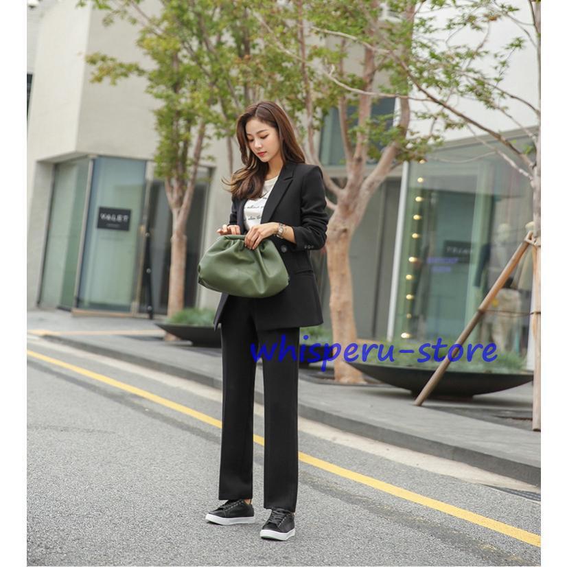 パンツスーツ セットアップ レディース 春 秋 卒業式 テーラード ママスーツ フォーマル OL 細身シルエット 制服OL ビジネス 入学式 通勤 - 画像 (4)