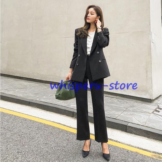 パンツスーツ セットアップ レディース 春 秋 卒業式 テーラード ママスーツ フォーマル OL 細身シルエット 制服OL ビジネス 入学式 通勤 - 画像 (7)