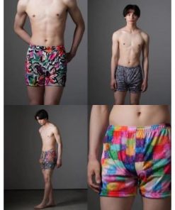 ふるさと納税 豊岡市 ショートトランクス(トロピカルフラワー&ブルーペイズリー・M各1枚) ZIVANE メンズ下着