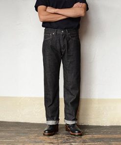 ふるさと納税 大館市 秋田の拘りジーンズ「なまはげジーンズ」黒鬼モデル(スタイリッシュストレート)29インチ