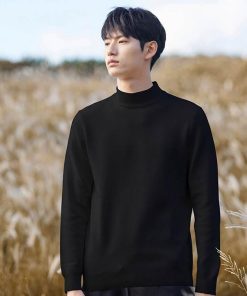 ニット メンズ リブ モックネック ハイネック セーター ビジネス おしゃれ カジュアル ウォッシャブル 防寒 洗える 柔らかい きれいめ 通勤 秋