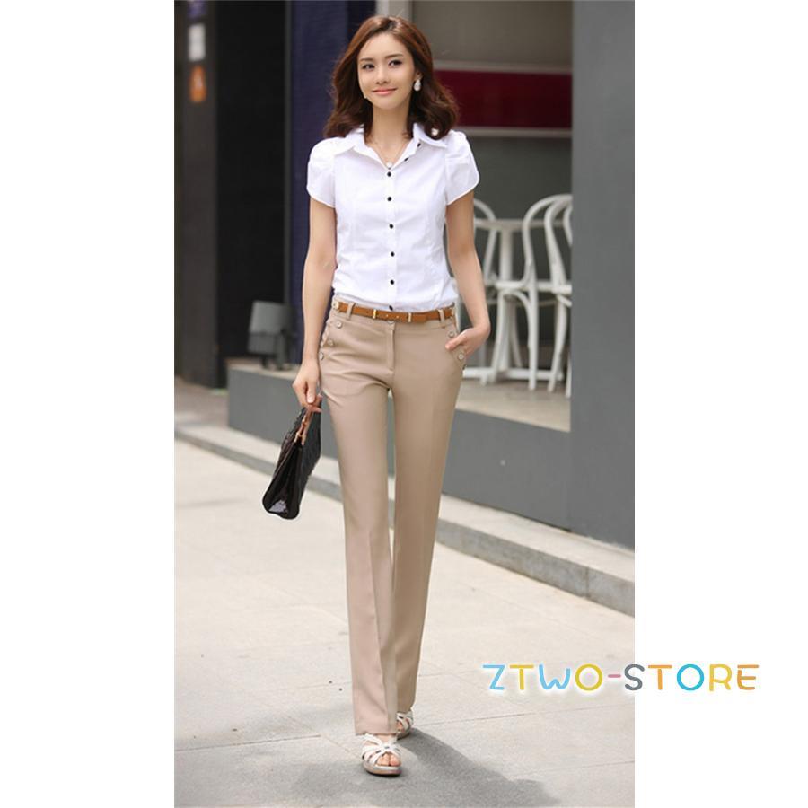 スーツパンツ レディース テーパードパンツ ベルト付き 通勤 フォーマル 春秋 美脚パンツ 大人 カジュアルパンツ お呼ばれ おしゃれ - 画像 (2)